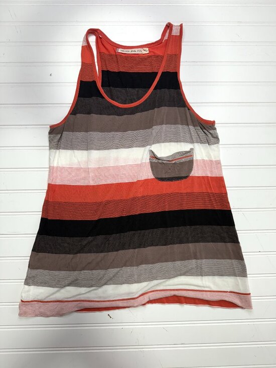 Chelsea & Violet Tops - Chelsea & Violet Striped Tank Top Pocket Casual Boho Size L